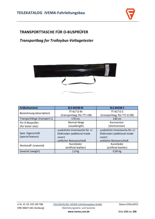 Transporttasche für O-Busprüfer (Medium) – Bild 2